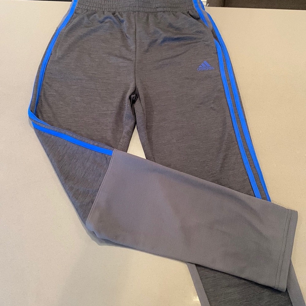 Adidas boys two tone triple stripe pants